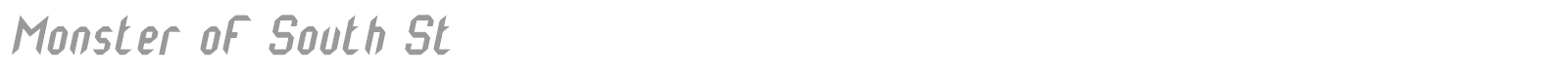 Monster of South St font preview